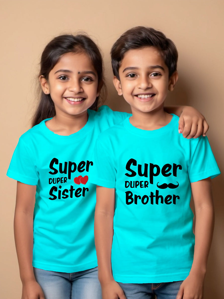 Super Duper Brother Sister T shirts for Raksha Bandhan DeshiDukan Tshirt Lounge