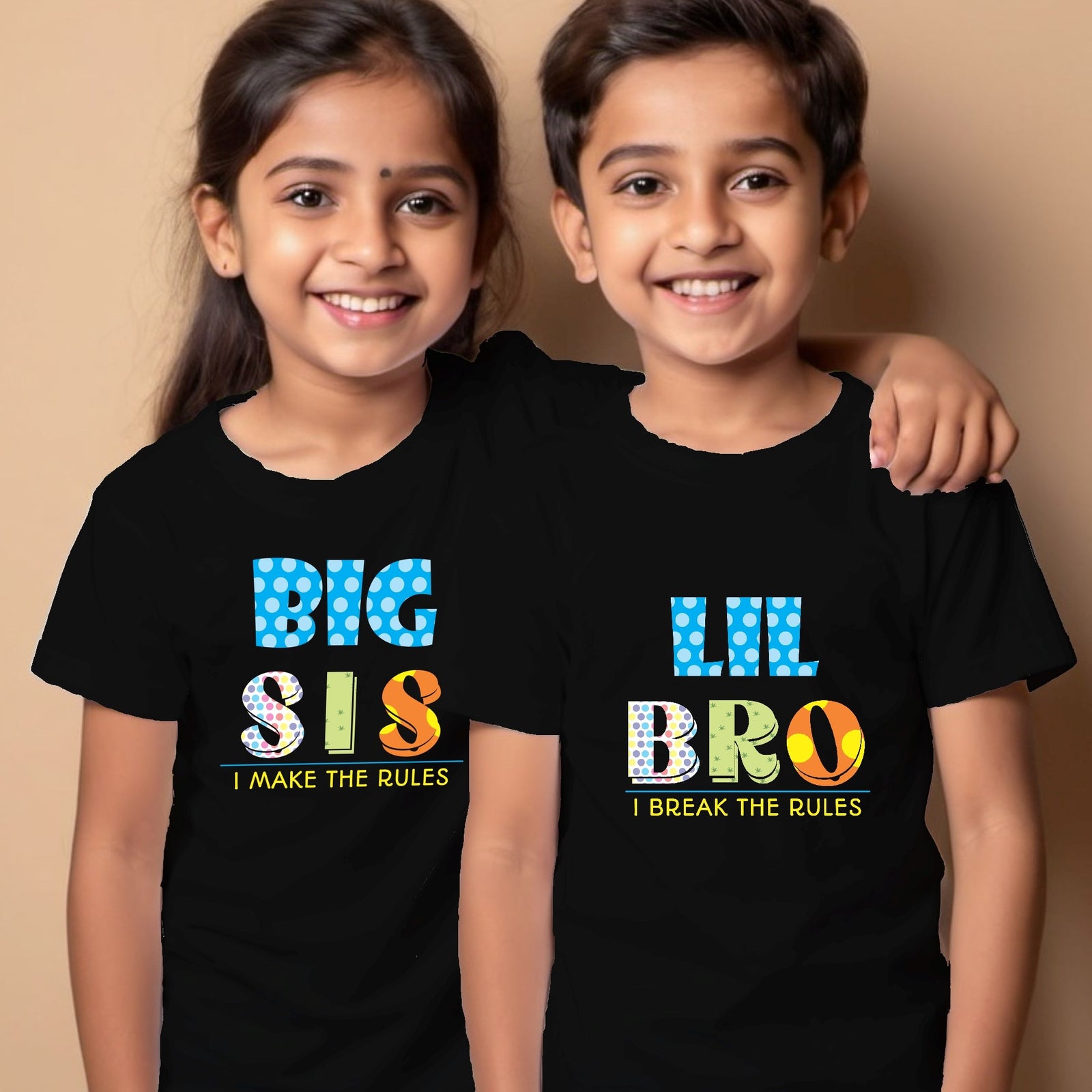 Big Sis Little Bro Rakhi T shirt for Brother Sister Buy Online DeshiDukan Tshirt Lounge