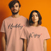 Hubby Wifey Couple T-shirt Design - Stock Clearance