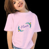 Girls Name on T-shirt with Flowers Around