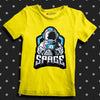 Space Suit With moon T-shirt