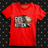 Cute Hungry Kitten Kids T-shirt