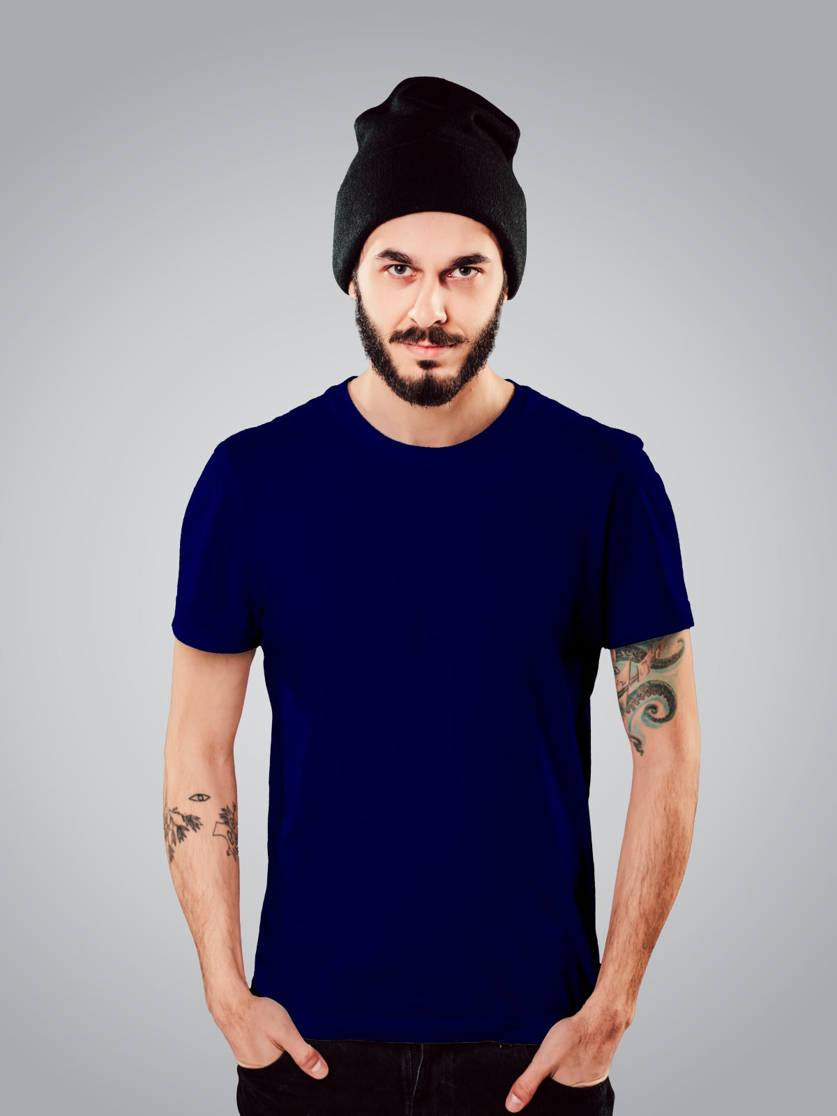 Men's Cotton Plain T-Shirts (Royal Blue)