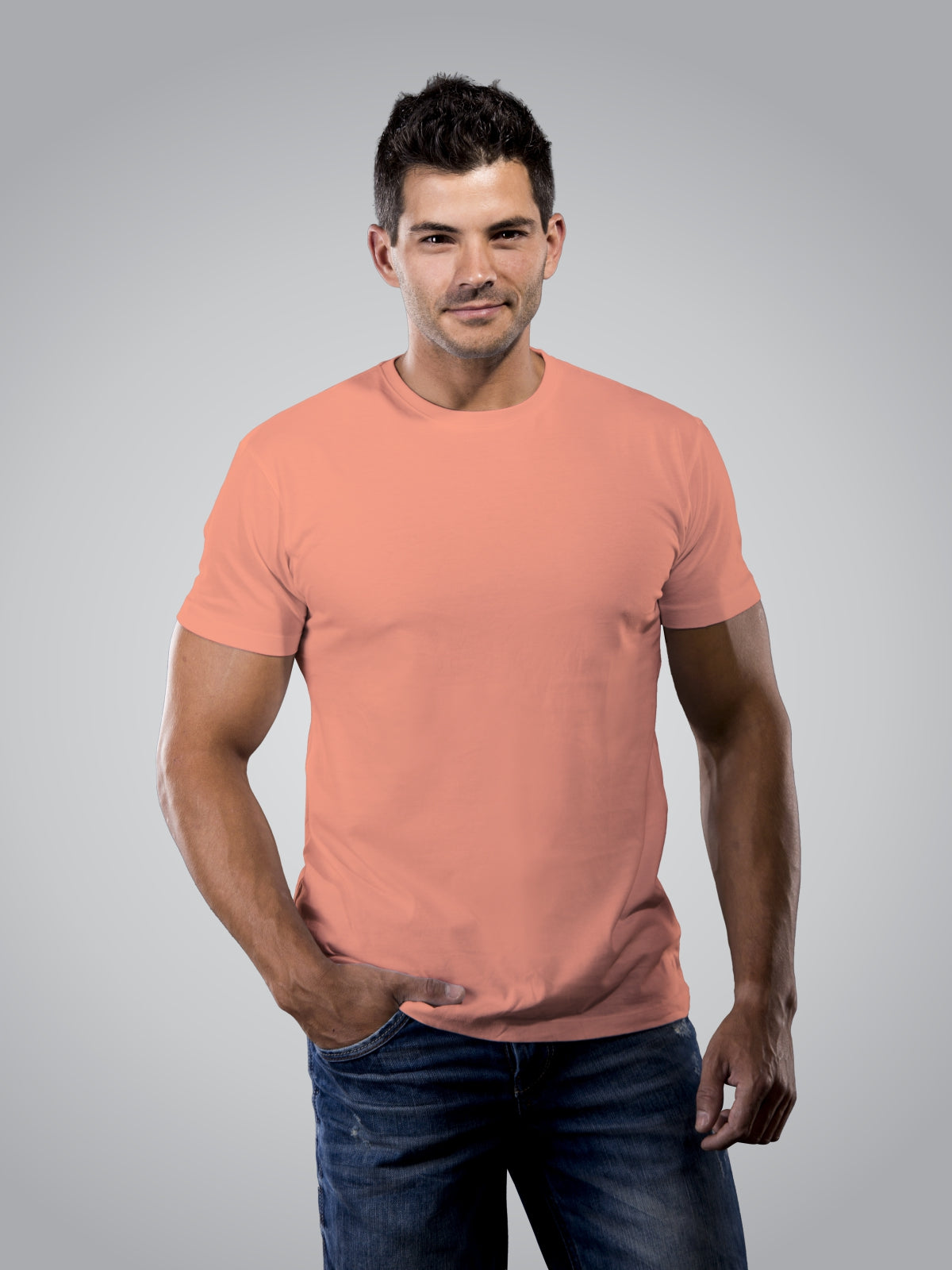 Men's Cotton Plain T-Shirts (Royal Blue)