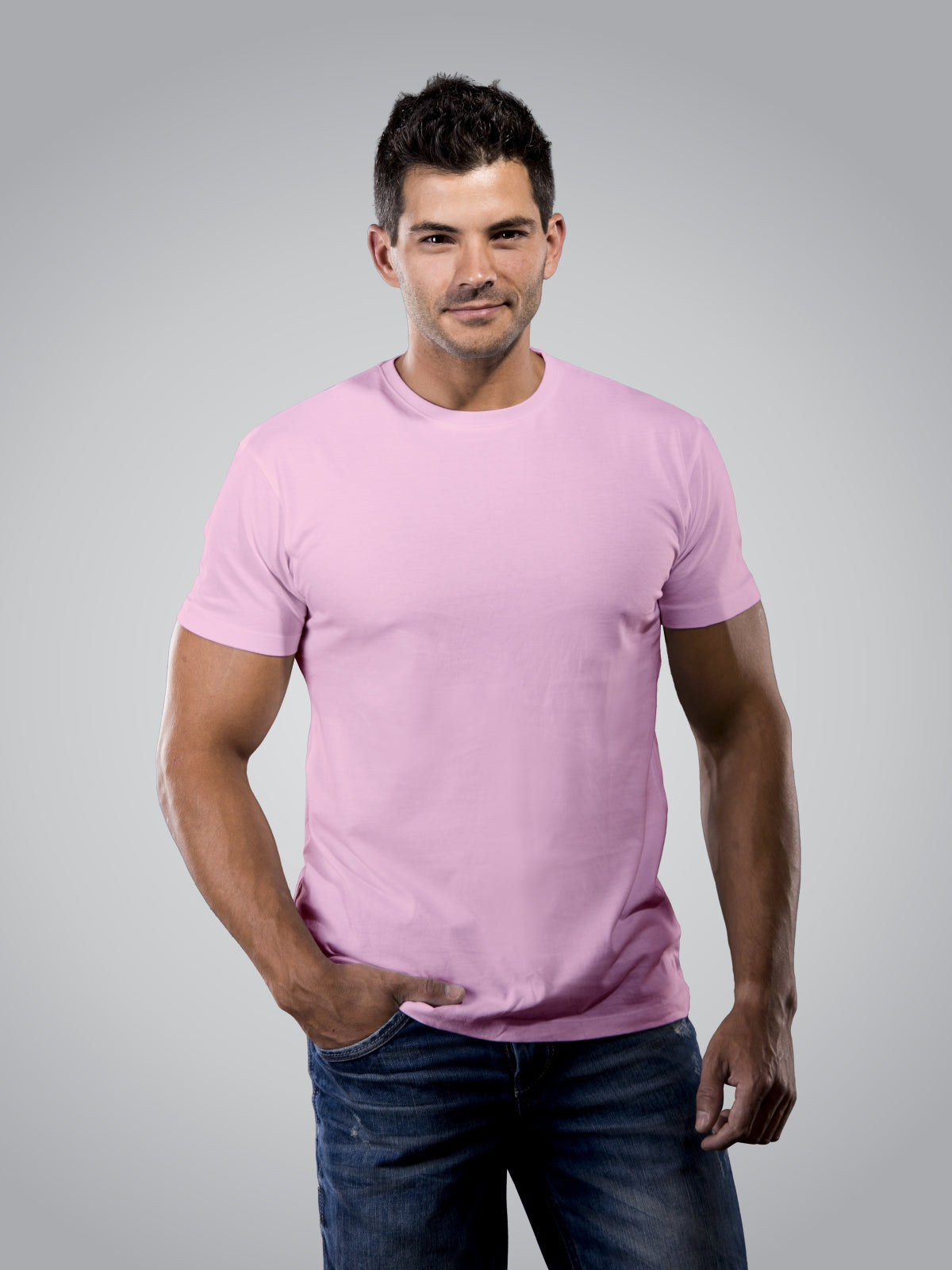 Men's Cotton Plain T-Shirts (Royal Blue)