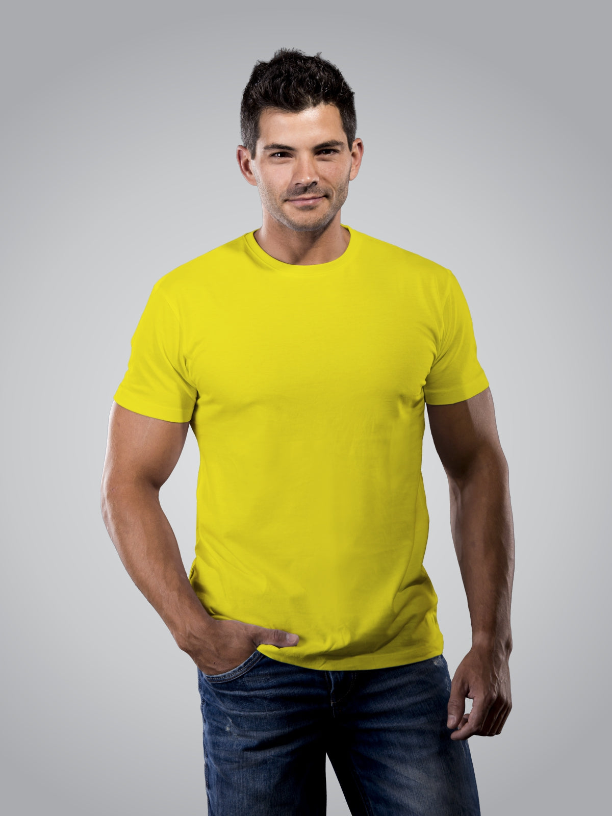 Men's Cotton Plain T-Shirts (Royal Blue)