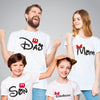 Mom, Dad, Son, Daughter - Family T-Shirts (Combo of 4)