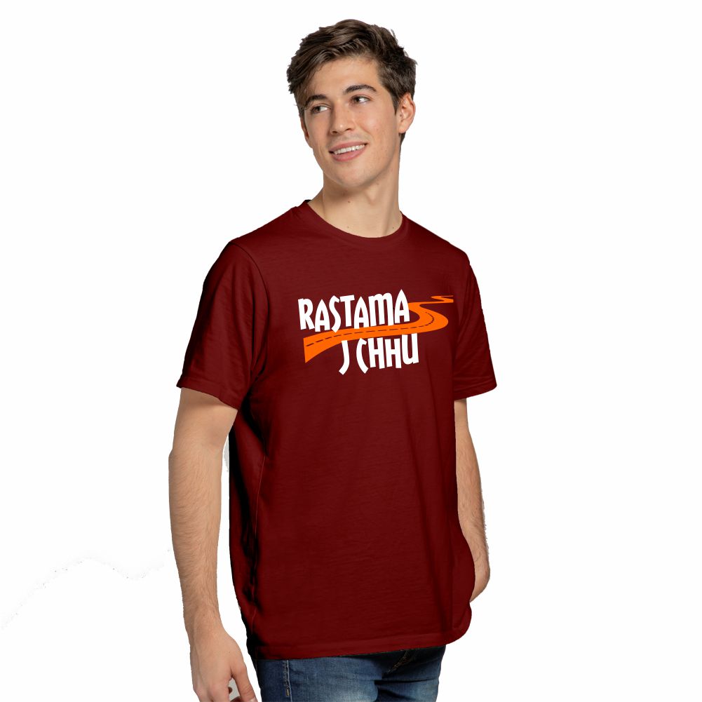 Rastama J Chhu - Funky Gujarati Caption Tshirt Buy Online – DeshiDukan ...